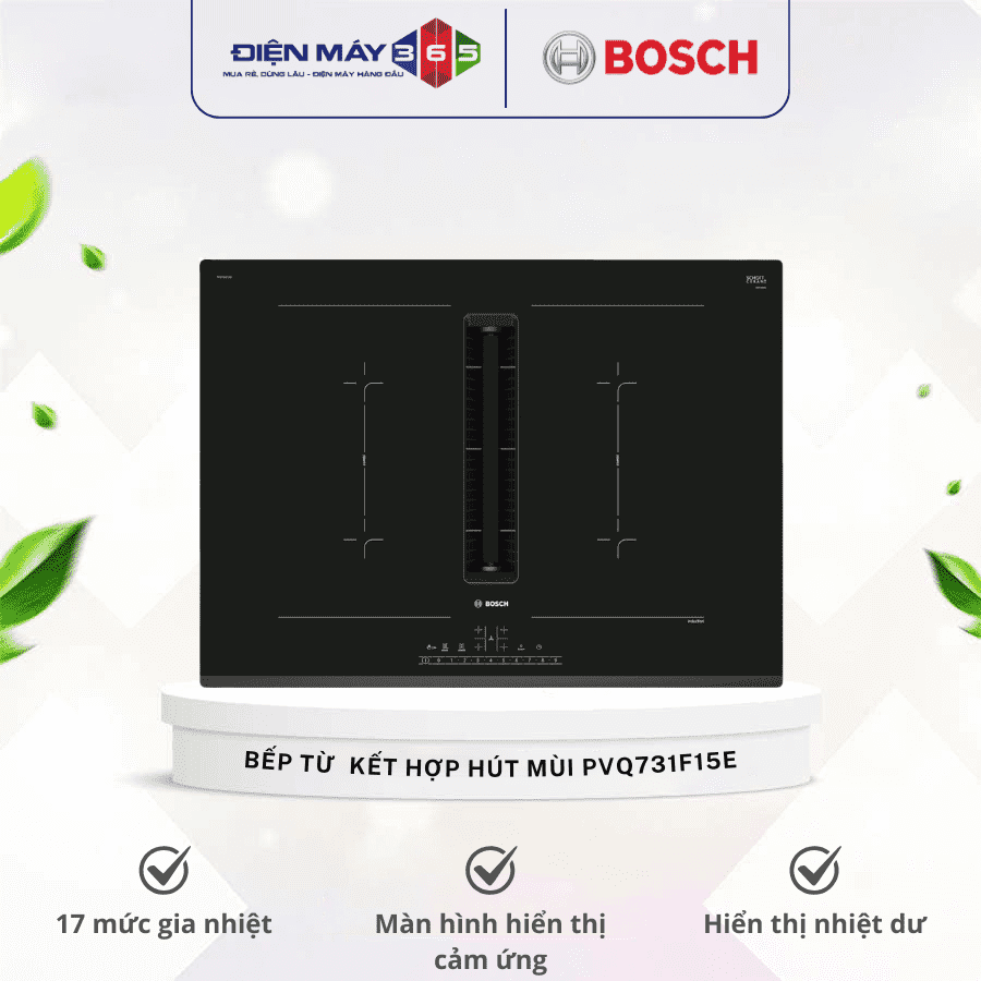 Bếp từ 4 vùng nấu kết hợp hút mùi Bosch PVQ731F15E 3 Bếp từ 4 vùng nấu kết hợp hút mùi Bosch PVQ731F15E