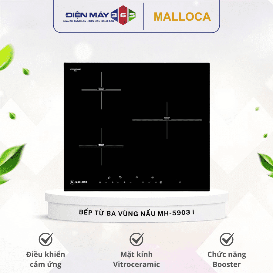 Bếp từ ba vùng nấu Malloca MH-5903 I 3 Bếp từ ba vùng nấu Malloca MH-5903 I