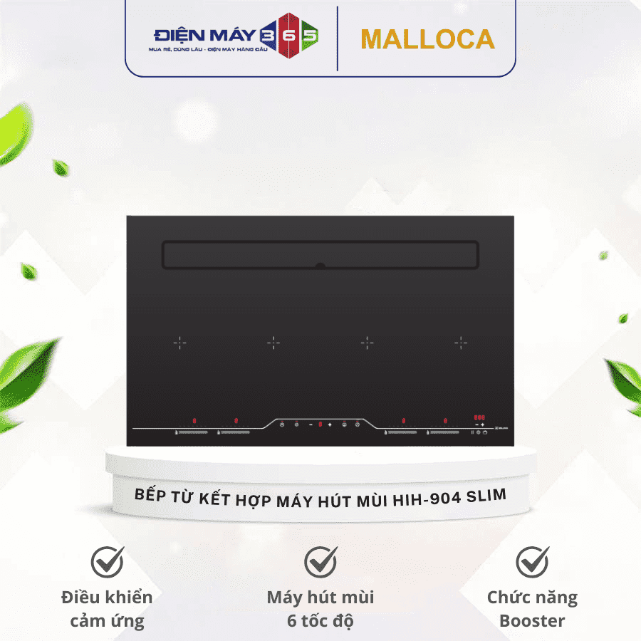 Bếp từ kết hợp máy hút khói khử mùi HIH-904 SLIM 3 Bếp từ kết hợp máy hút khói khử mùi HIH-904 SLIM