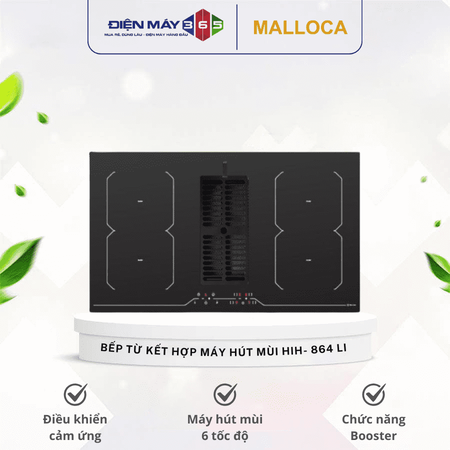 Bếp từ kết hợp máy hút mùi Malloca HIH- 864 LI 3 Bếp từ kết hợp máy hút mùi Malloca HIH- 864 LI