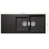 Chậu rửa chén bát BOSCH HMH.SIGNUS D200 MÀU ĐEN 2 chau rua bosch hmh signus d200 den