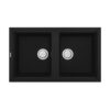 Chậu rửa đá Granite Malloca màu đen NERO G-45040