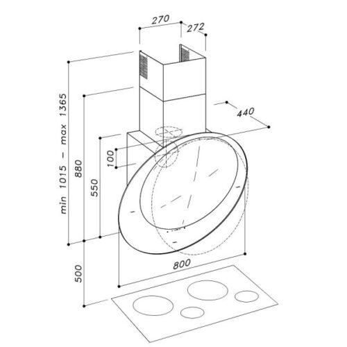 Máy hút áp tường Dudoff Iris WB (HDW-S01WB) 6 dudoff iris wb 1