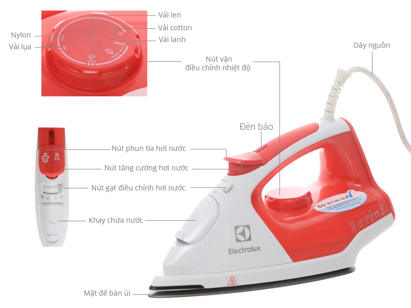 Bàn ủi hơi nước Electrolux ESI5116 6 Bàn ủi hơi nước Electrolux ESI5116 - Ảnh 4