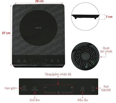 Bếp điện từ Electrolux ETD29PKB 5 Bếp điện từ Electrolux ETD29PKB - Ảnh 3