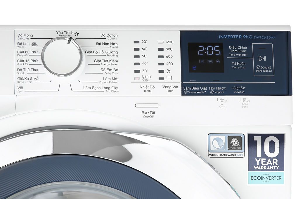 Máy giặt Electrolux EWF9024BDWA 5 Máy giặt Electrolux EWF9024BDWA - Ảnh 3