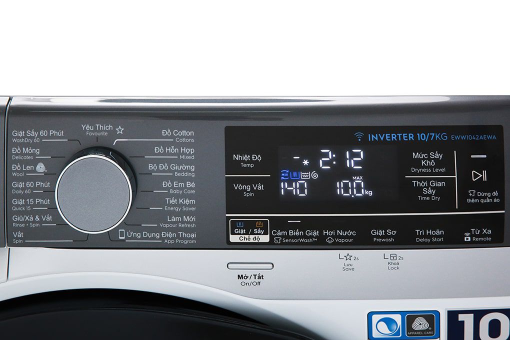 Máy giặt sấy Electrolux EWW1042AEWA 4 Máy giặt sấy Electrolux EWW1042AEWA - Ảnh 2