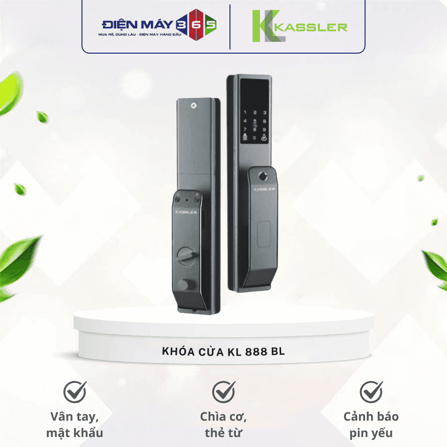 Khóa cửa điện tử Kassler KL 888 BL 3 Khóa cửa điện tử Kassler KL 888 BL