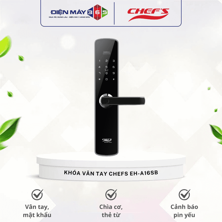 Khóa vân tay Chefs EH-A16SB 3 Khóa vân tay Chefs EH-A16SB