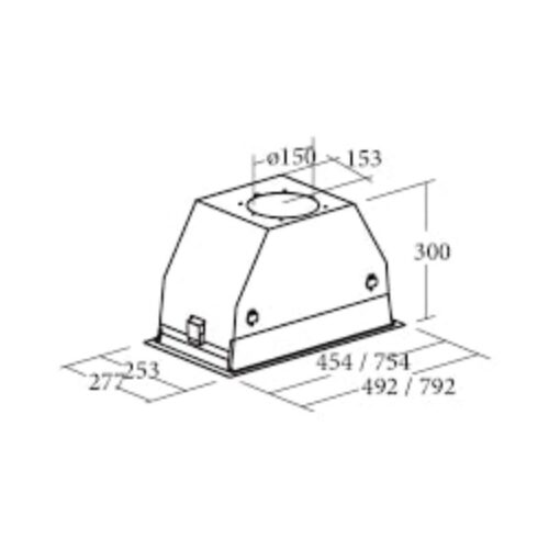 Máy hút khói khử mùi Cata GC DUAL WH 45 6 Kích thước máy hút khói khử mùi Cata GC DUAL WH 45