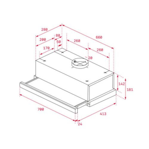 Máy hút mùi Teka TL 7420S 7 Kích thước máy hút mùi Teka TL 7420S