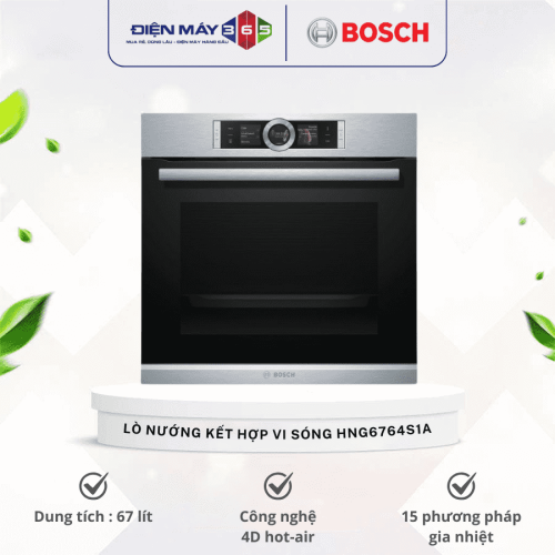 Lò nướng kết hợp vi sóng Bosch HNG6764S1A