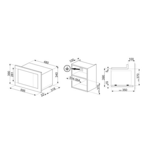 Lò vi sóng kết hợp nướng Hafele Smeg FMI120N2 536.64.961 10 lo vi song ket hop nuong hafele smeg fmi120n2 536.64.961 4