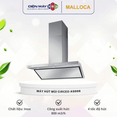 Máy hút khói khử mùi áp tường MALLOCA CIRCEO-K9998
