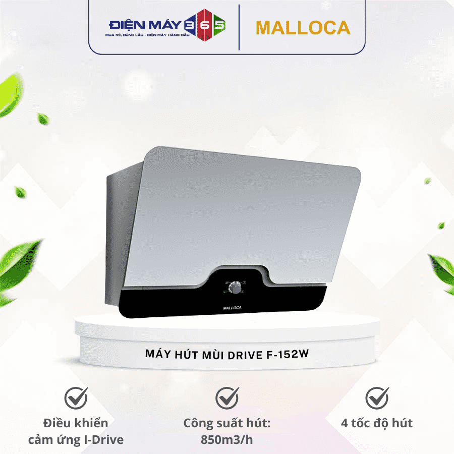 Máy hút khói khử mùi áp tường MALLOCA DRIVE F-152W 3 Máy hút khói khử mùi áp tường MALLOCA DRIVE F-152W