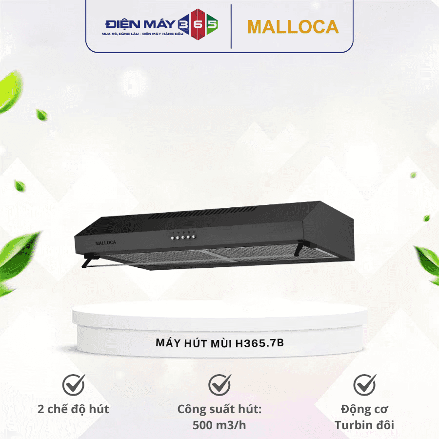 Máy hút khói khử mùi Malloca H365.7B 3 Máy hút khói khử mùi Malloca H365.7B