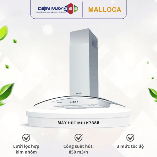 Máy hút khói khử mùi Malloca K7388