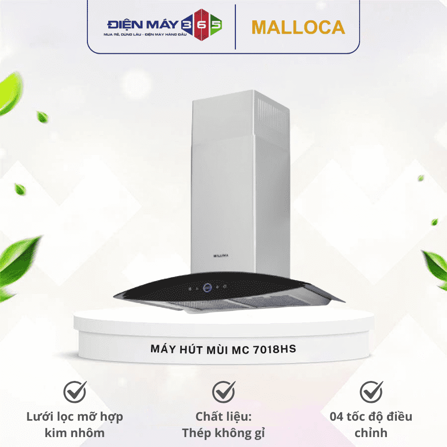Máy hút khói khử mùi Malloca MC 7018HS 3 Máy hút khói khử mùi Malloca MC 7018HS
