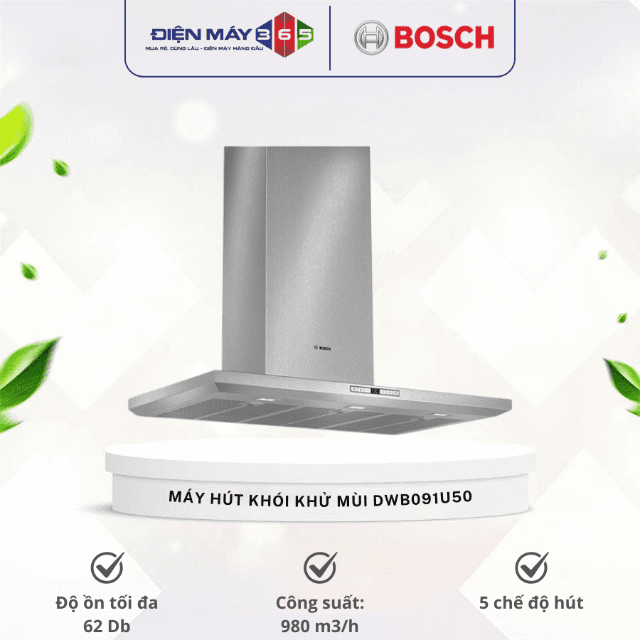 Máy hút khói khử mùi treo tường Bosch DWB091U50 3 Máy hút khói khử mùi treo tường Bosch DWB091U50