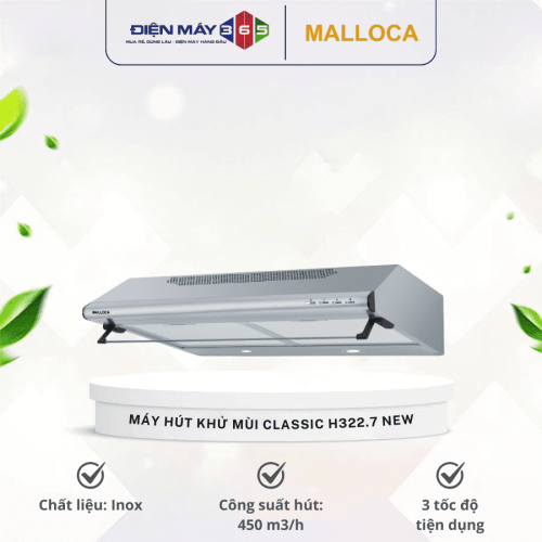 Máy hút khử mùi classic MALLOCA H322.7 NEW