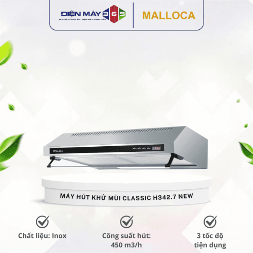 Máy hút khử mùi classic MALLOCA H342.7 NEW