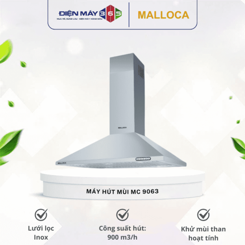 Máy hút mùi áp tường Malloca MC 9063 (900)