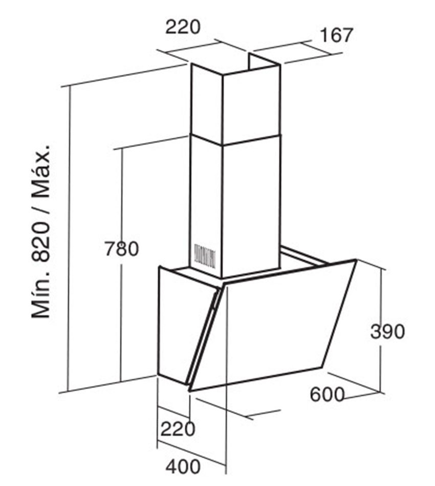 Máy hút mùi Cata BIBLOS 600 GBK 5 Máy hút mùi Cata BIBLOS 600 GBK - Ảnh 3