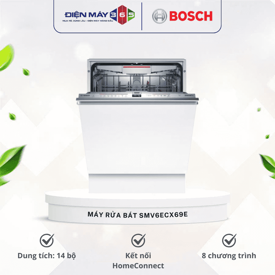 Máy rửa bát âm toàn phần Bosch SMV6ECX69E 3 Máy rửa bát âm toàn phần Bosch SMV6ECX69E