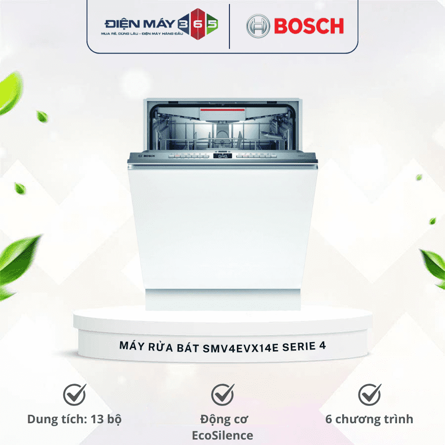 Máy rửa bát Bosch SMV4EVX14E Serie 4 3 Máy rửa bát Bosch SMV4EVX14E Serie 4