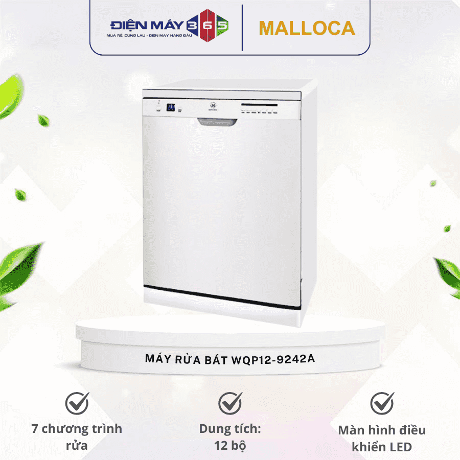 Máy rửa bát Malloca WQP12-9242A 3 Máy rửa bát Malloca WQP12-9242A