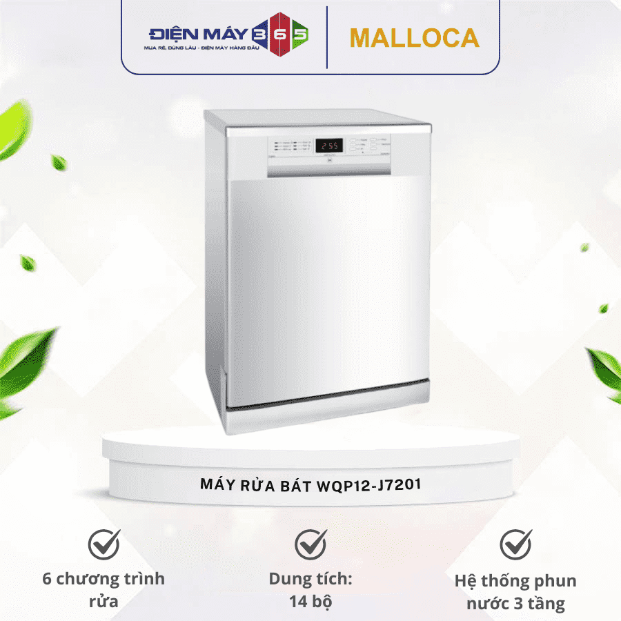 Máy rửa bát Malloca WQP12-J7201 3 Máy rửa bát Malloca WQP12-J7201