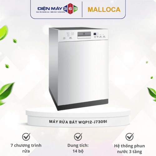 Máy rửa bát Malloca WQP12-J7309I
