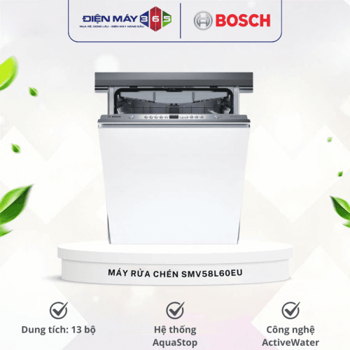 Máy rửa chén bát âm tủ toàn phần Bosch SMV58L60EU