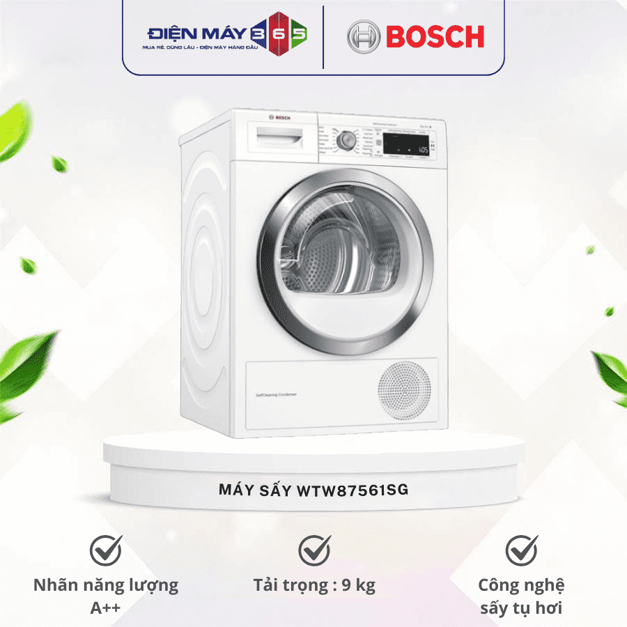 Máy sấy quần áo Bosch WTW87561SG 3 Máy sấy quần áo Bosch WTW87561SG