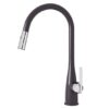 Vòi rửa bát Konox rút dây Curva Black 1 voi rua bat konox curva black