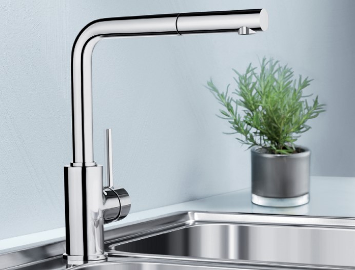 Vòi rửa bát Blanco MILA-S Chrome 524708 3 Vòi rửa bát Blanco MILA-S Chrome 524708 - Ảnh 2
