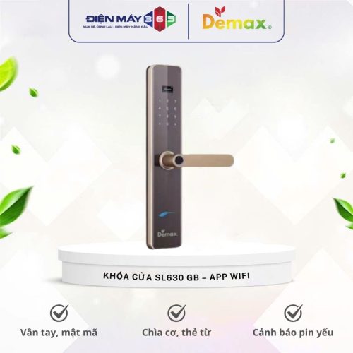 Khóa cửa điện tử Demax SL630 GB - APP WIFI