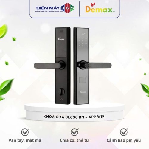 Khóa cửa điện tử Demax SL638 BN - APP WIFI