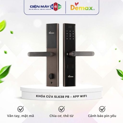 Khoa cua dien tu Demax SL638 PB – APP WIFI