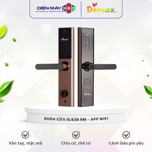 Khóa cửa điện tử Demax SL638 RM - APP WIFI