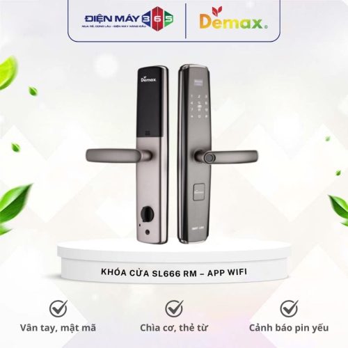 Khóa cửa điện tử Demax SL666 RM - APP WIFI