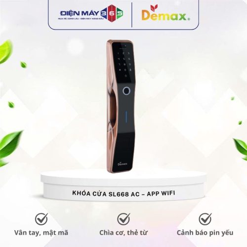 Khóa cửa điện tử Demax SL668 AC - APP WIFI