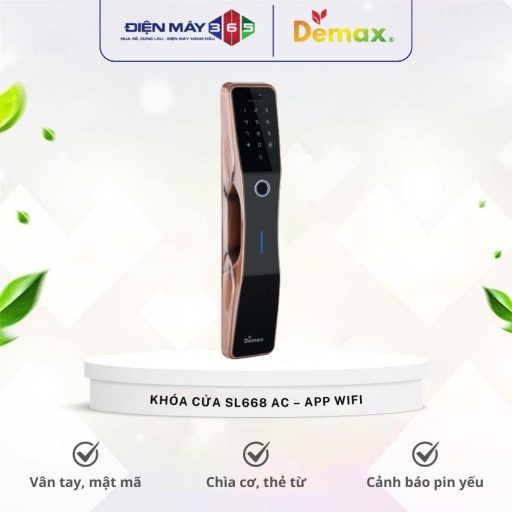 Khoa cua dien tu Demax SL668 AC – APP WIFI