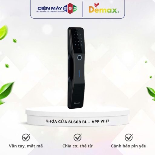 Khoa cua dien tu Demax SL668 BL – APP WIFI