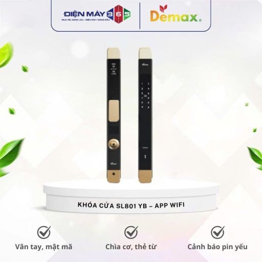 Khoa cua dien tu Demax SL801 YB – APP WIFI