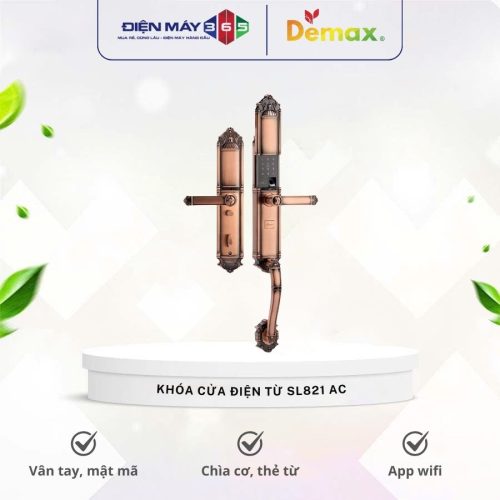 Khóa cửa điện từ Demax SL821 AC cho đại sảnh - biệt thự