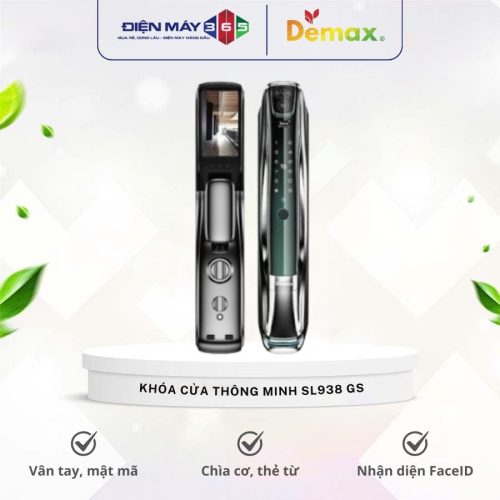 Khóa cửa thông minh nhận diện khuôn mặt FACE ID-3D Demax SL938 GS