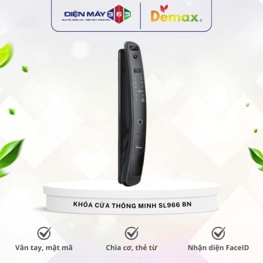 Khoa cua thong minh nhan dien khuon mat FACE ID 3D Demax SL966 BN