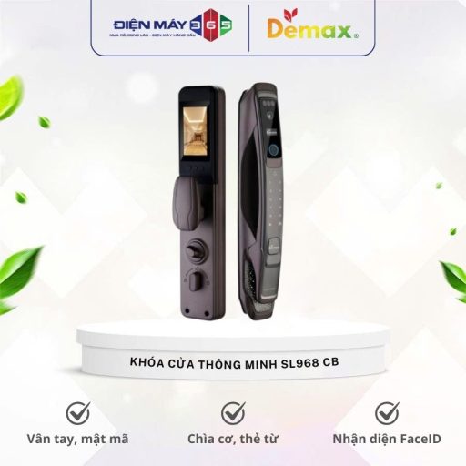 Khoa cua thong minh nhan dien khuon mat FACE ID 3D Demax SL968 CB