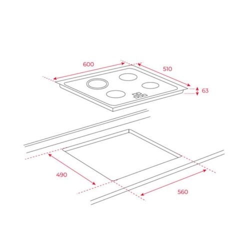 Bếp điện Teka TT 6315 40239031 5 Kích thước bếp điện Teka TT 6315